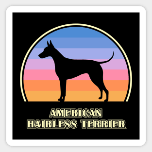 American Hairless Terrier Vintage Sunset Dog Sticker